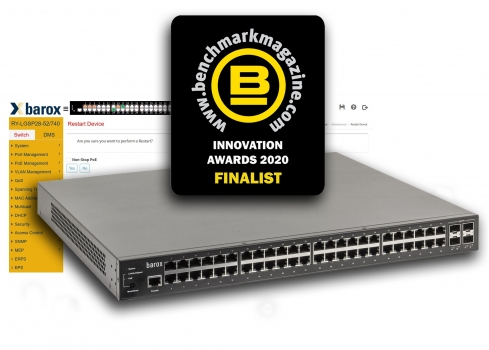 barox RY-LGSP28 Series switch - finalist in the  Benchmark Innovation Awards 2020